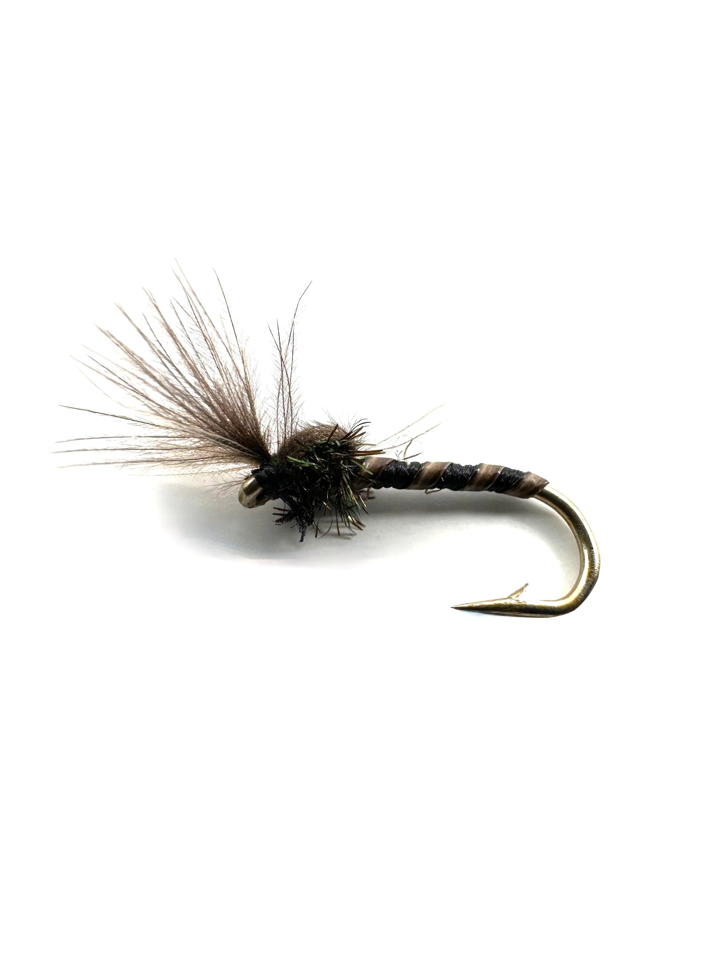 Premium CDC Midge Pupa Fly for Fly Fishing – Hand-Tied Emerger Pattern with Natural CDC Feathers, Ideal for Trout Anglers Targeting Selective Fish in Clear Waters.