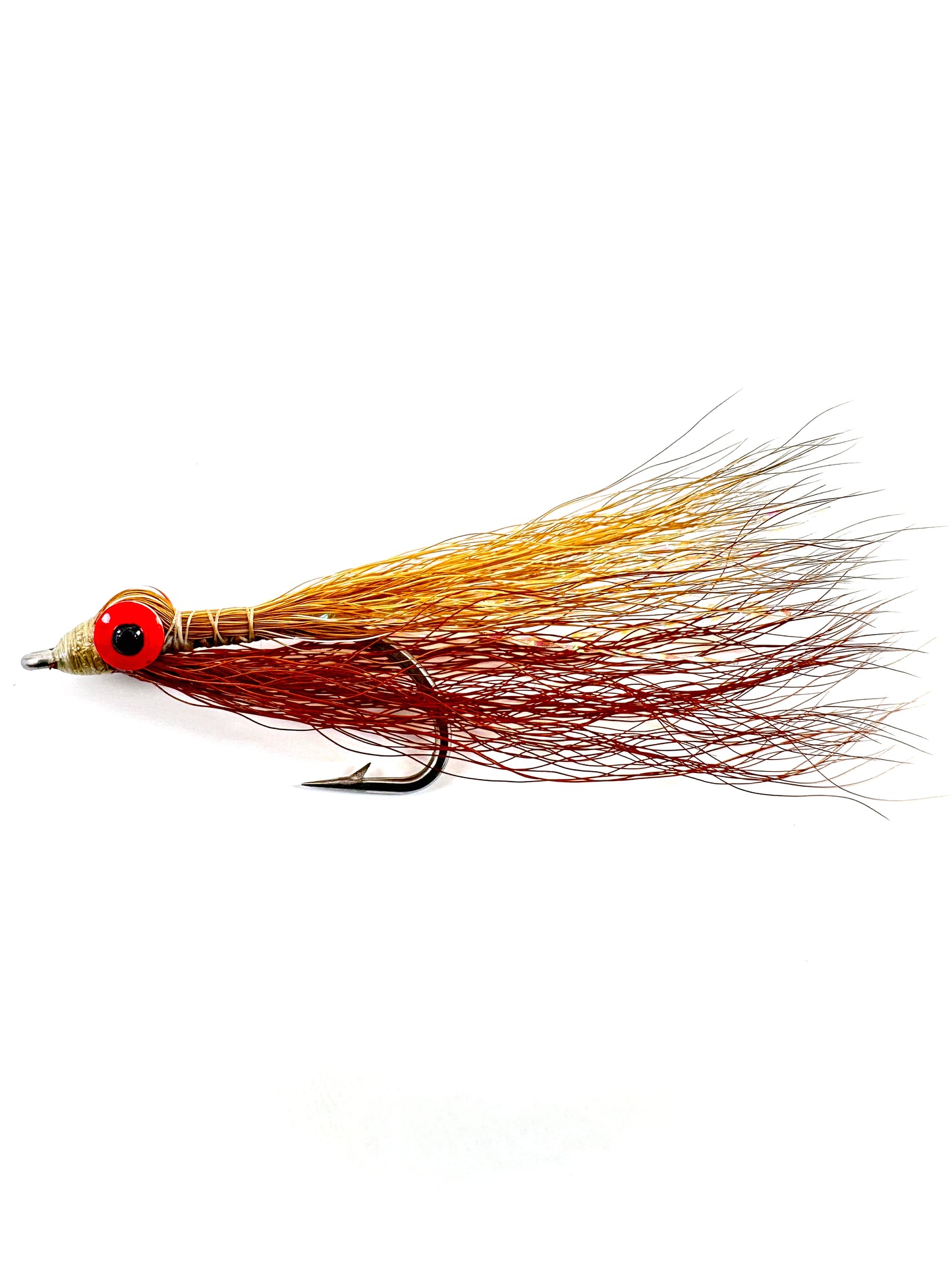 Brown Clouser Minnow Streamer Fly for Fly Fishing – Premium Hand-Tied Lure with Weighted Eyes and Bucktail, Ideal for Bass, Trout, and Saltwater Species.