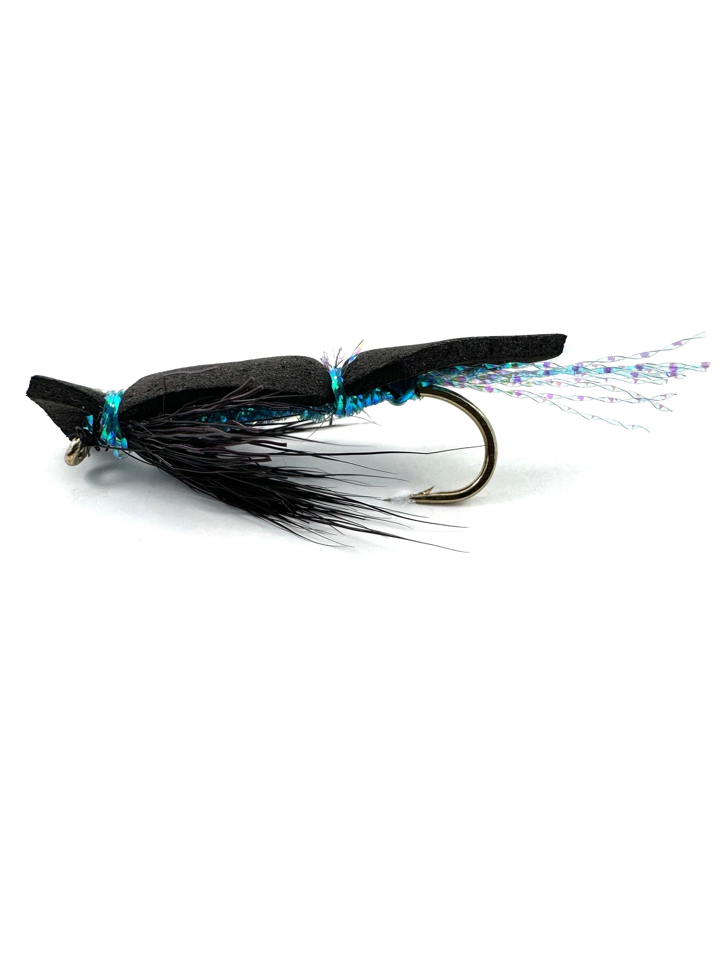 Black Foam Skater Spey Fly for Fly Fishing—Lightweight spey pattern lure designed to catch trout, salmon, and steelhead in freshwater rivers with lifelike skating action.