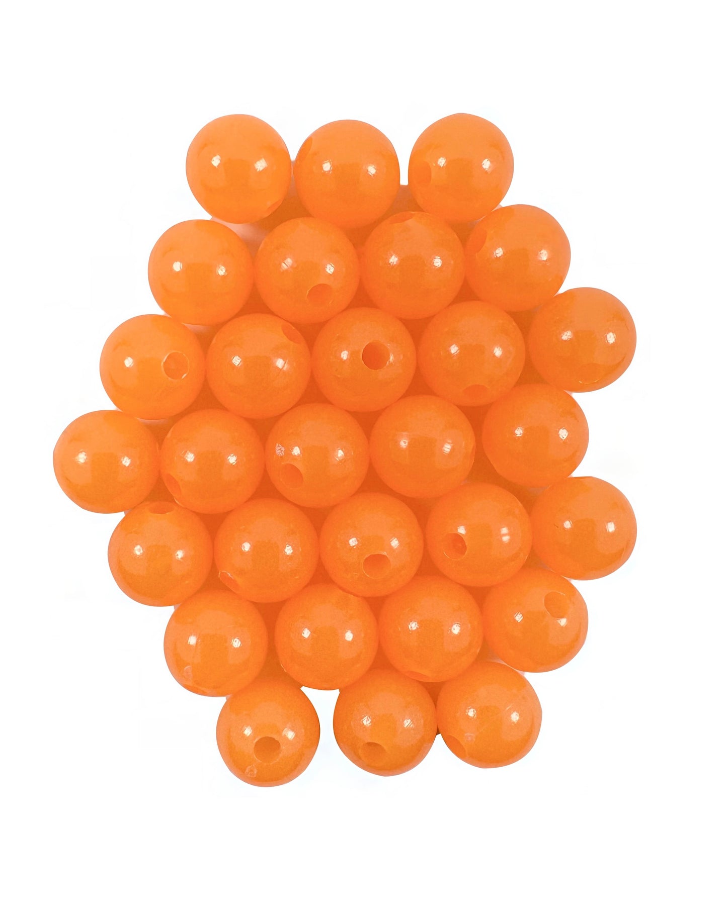 Realistic steelhead fishing beads mimicking natural roe, perfect for attracting salmon and steelhead. High-quality beads designed for realistic roe presentation in various water conditions.