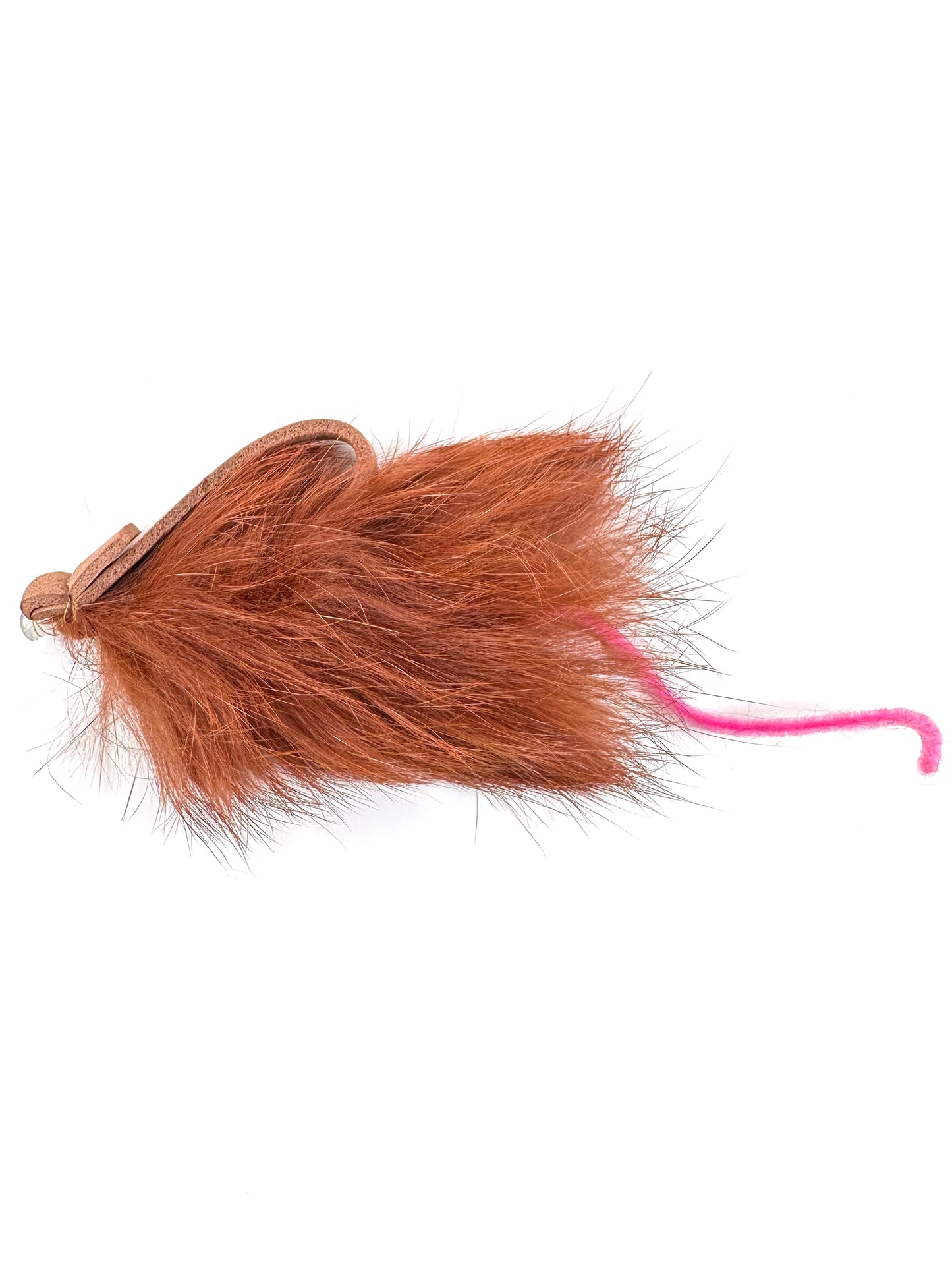 Brown Rat Tube Fly for fly fishing, designed to target large predatory fish such as salmon, steelhead, and trout. Hand-tied on a durable tube, this fly mimics small rodents and baitfish, perfect for fishing in rivers and streams. Ideal for use in murky water or low-light conditions. High-quality Brown Rat Tube Fly for effective fly fishing presentations.