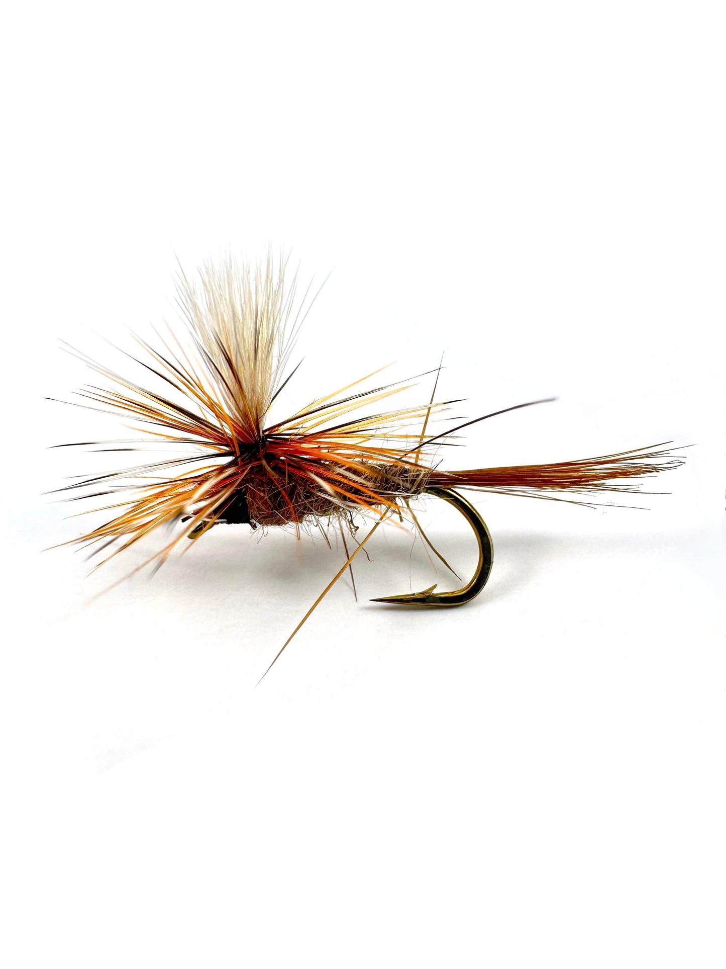 Premium parachute March Brown dry fly for fly fishing, designed to imitate natural mayflies and attract trout in freshwater rivers and streams. Featuring a parachute hackle for excellent floatation and visibility, this versatile fly is ideal for anglers targeting trout with lifelike presentation.