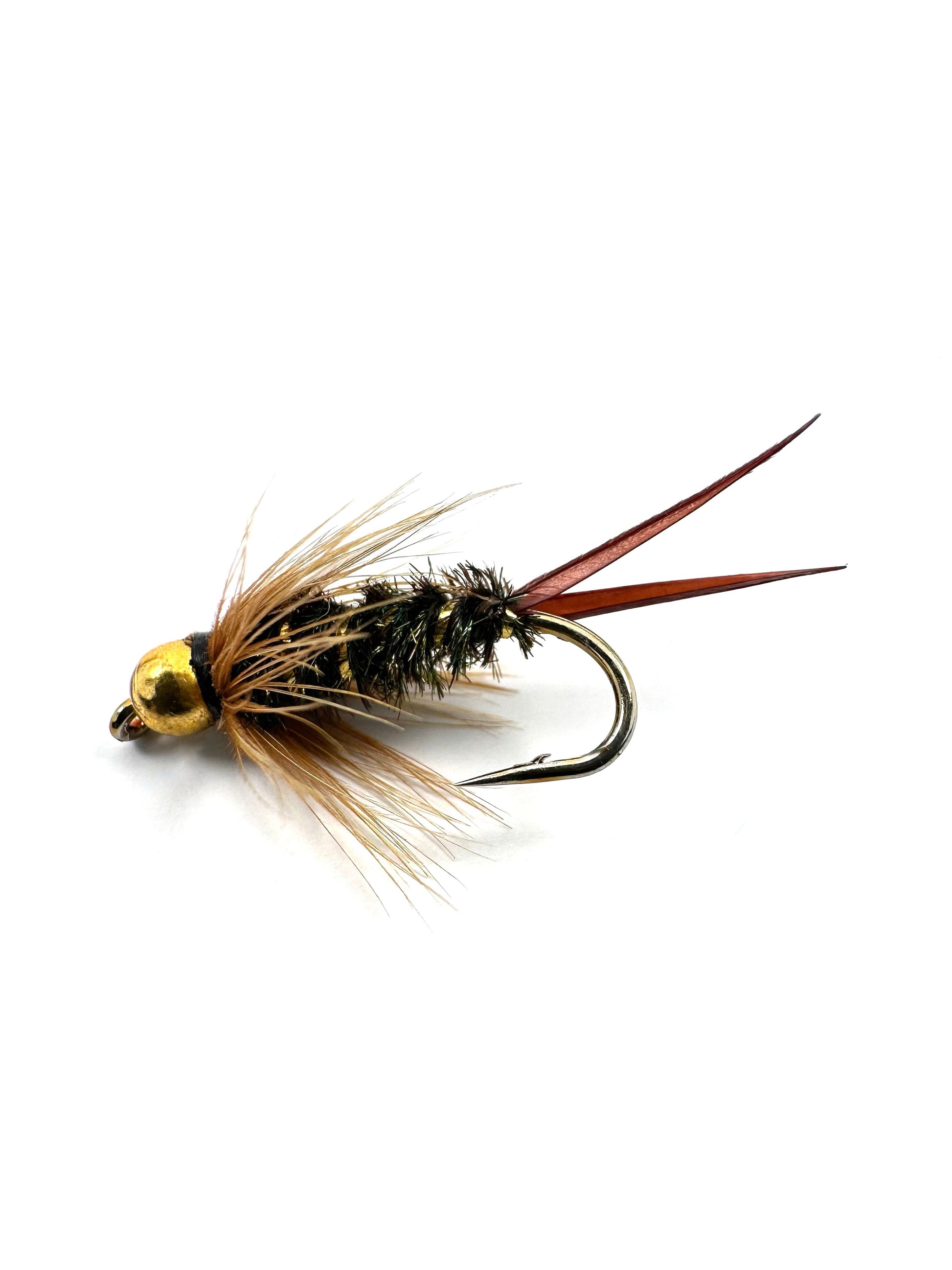 Hand-tied Prince Nymph fly for fly fishing, expertly crafted to imitate aquatic insects and attract trout in freshwater rivers and streams. Featuring durable materials and lifelike presentation, this versatile nymph fly is ideal for anglers targeting trout, steelhead, and other freshwater species.