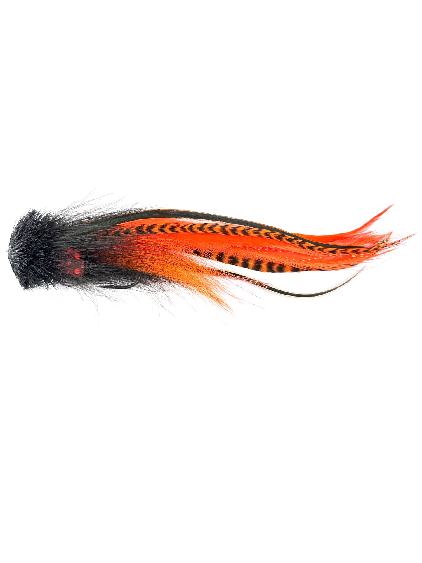 Single musky fly lure – Buford pattern fly designed for predator fish like musky and pike, featuring a durable deer hair head and lifelike swimming motion that triggers aggressive reactions from large freshwater game fish.