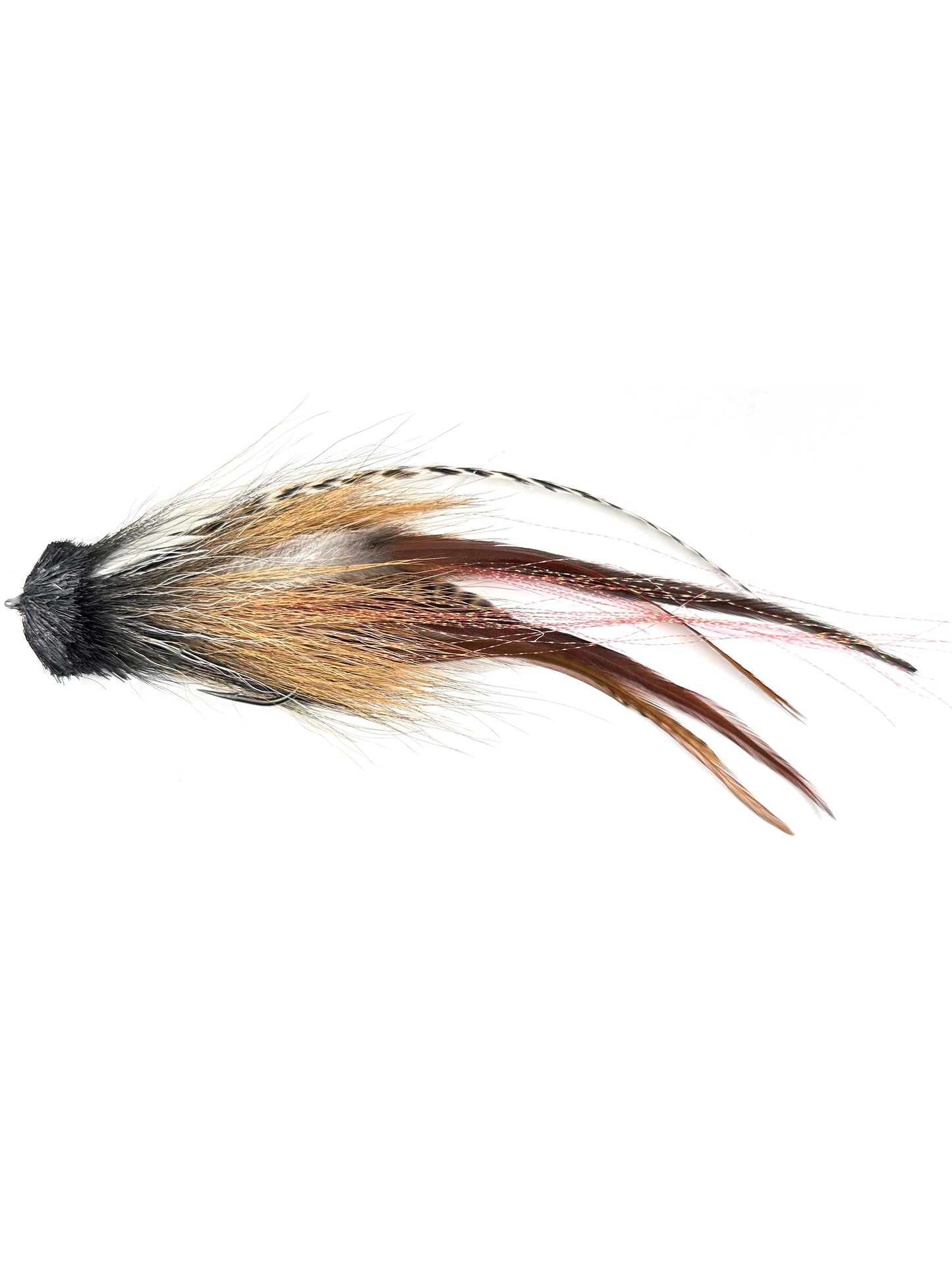 Buford musky fly with durable construction – hand-tied with strong synthetic fibers, this musky fishing fly is perfect for chasing freshwater predator fish, featuring a large head and body to displace water and attract strikes.