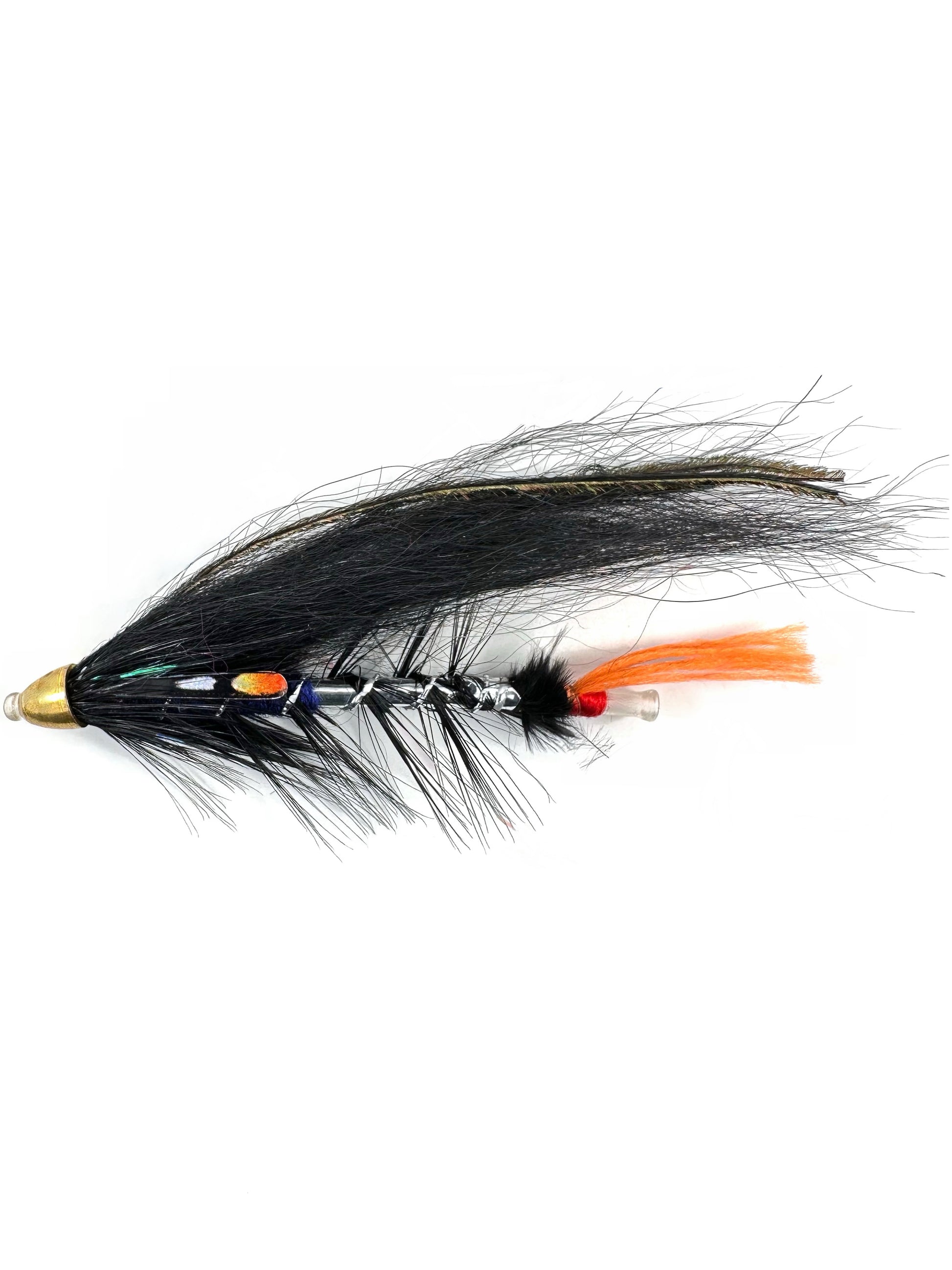 Temple Dog Tube Black Spey Fly for fly fishing, designed for targeting salmon, steelhead, and trout. Hand-tied with premium temple dog fur for natural movement in the water, this tube fly is perfect for Spey casting in rivers and streams. Durable construction ensures long-lasting performance. High-quality Temple Dog Tube Spey Fly for effective fly fishing presentations and strong strikes.