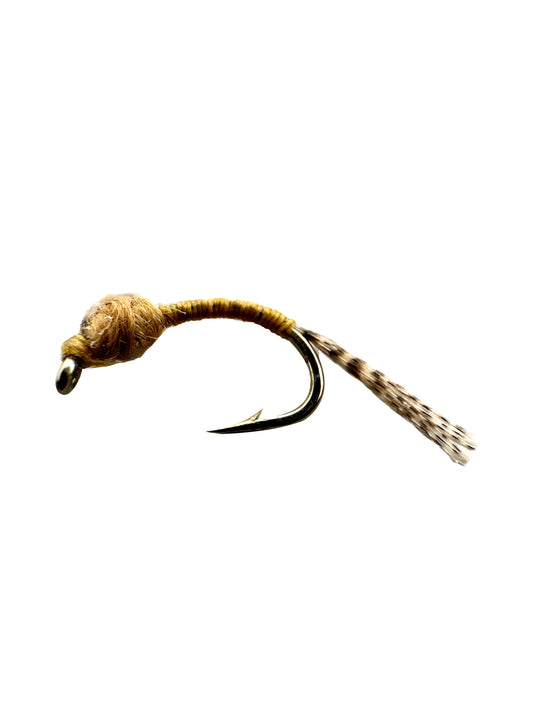 Tan WD-40 Fly for Fly Fishing – Premium Hand-Tied Emerger Nymph Pattern, Ideal for Trout Anglers Targeting Selective Fish in Clear Waters.