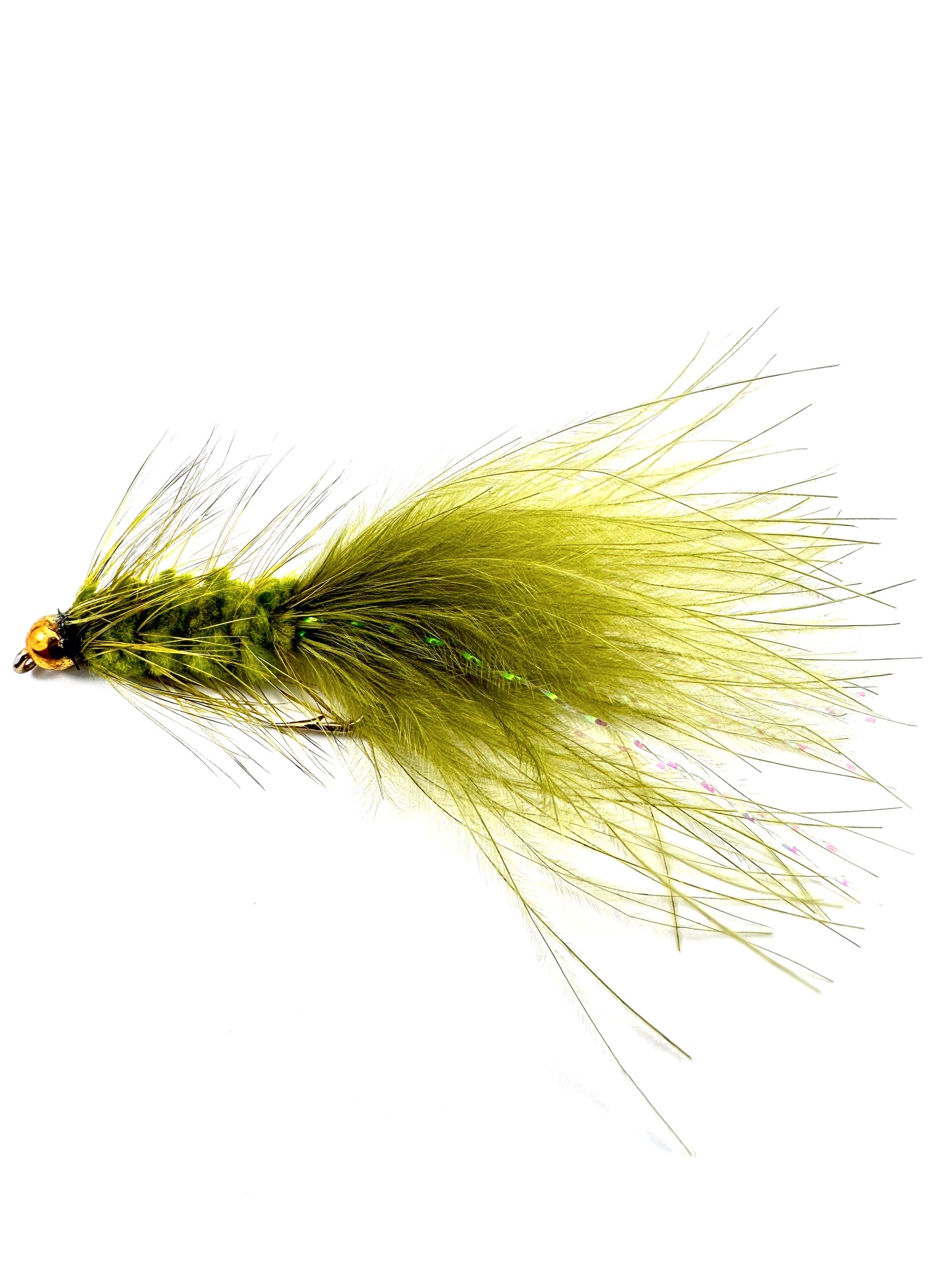 Premium Green Bead Head Woolly Bugger Fly for Fly Fishing – Hand-Tied Durable Lure with Realistic Wool Body, Ideal for Trout and Bass Anglers.